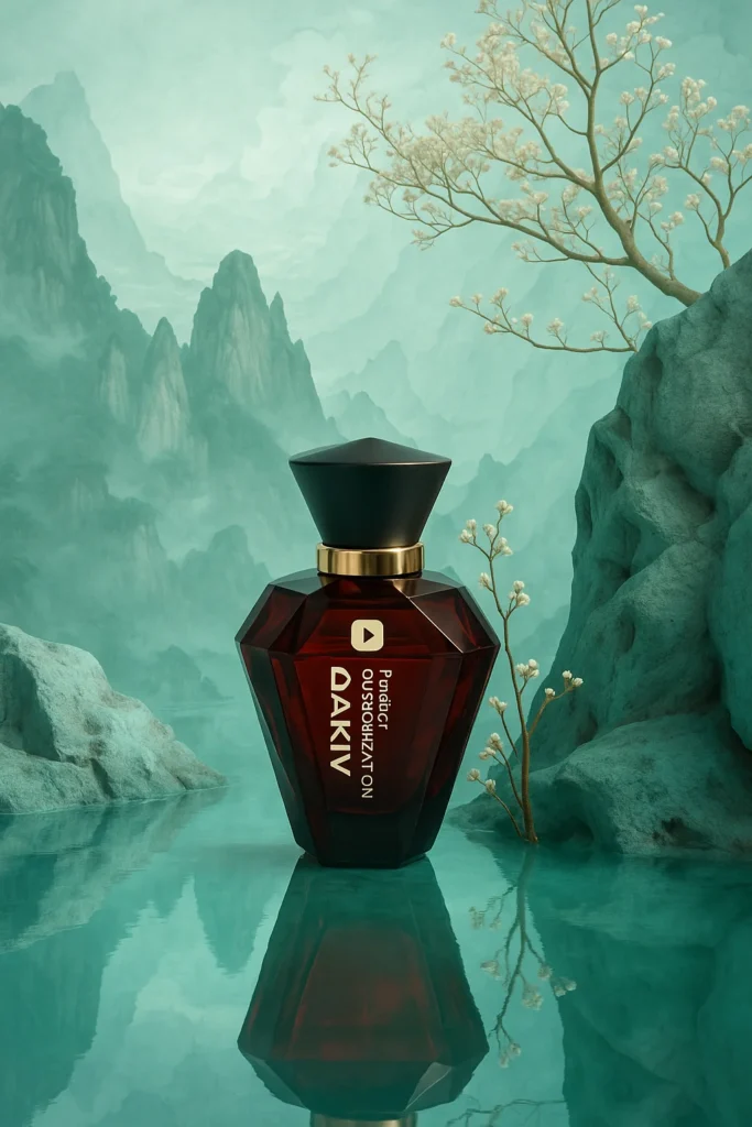 Male Model + Oversized Perfume Foreground — visual reference