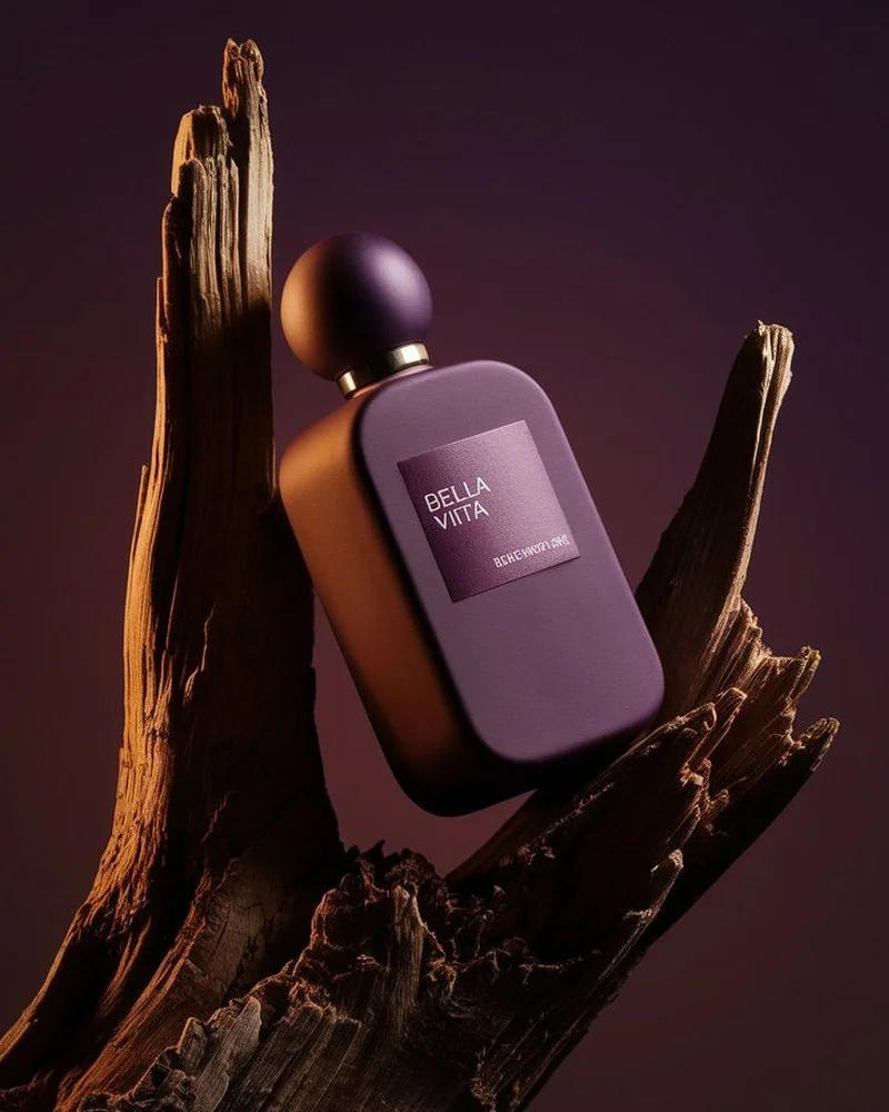 Luxury Black Serum on Rippled Liquid — visual reference